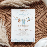Western Blue Brown Cloche Baby shower Cowboy