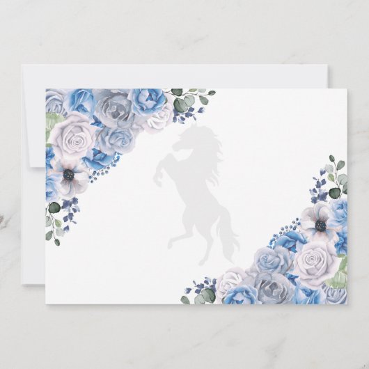 Invitation Western Blue Charro Quinceañera Enregistrer La Dat (Dos)