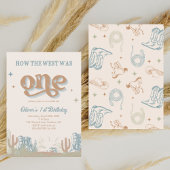Invitation Western Blue Cowboy Premier anniversaire