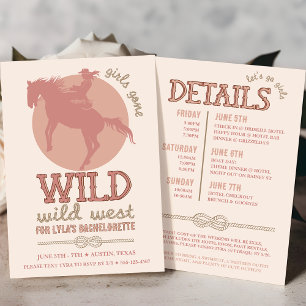 Invitation Western Blush Wild West Cowgirl Bachelorette