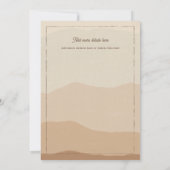 Invitation Western Boho Desert Cactus Mariage (Dos)