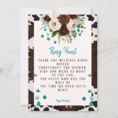 Invitation Western Boho Fleur sauvage Turquoise Ring chasse j (Devant)