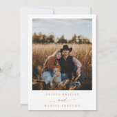 Invitation Western Boho Pampas Grass Cowboy Photo Wedding (Dos)