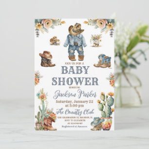 Invitation Western Boho Wild West Boy Baby shower