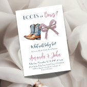 Invitation Western Boots or Bows Blue Rose Genre Reveillez