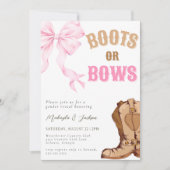Invitation Western Boots or Bows Genre Revey (Devant)