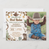 Invitation Western Ce n'est pas ma première photo d'anniversa (Devant)