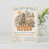 Invitation Western Ce n'est pas mon premier rodéo 2e annivers (Debout devant)