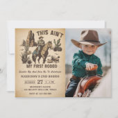 Invitation Western Ce n'est pas mon premier rodéo 2e annivers (Devant)