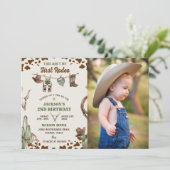 Invitation Western Ce n'est pas mon premier rodéo 2e annivers (Debout devant)