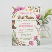 Invitation Western Ce n'est pas mon premier rodéo 2e annivers (Debout devant)