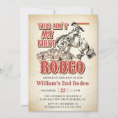 Invitation Western Ce n'est pas mon premier rodéo 2e annivers (Devant)