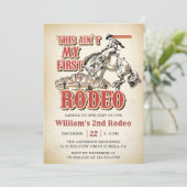 Invitation Western Ce n'est pas mon premier rodéo 2e annivers (Debout devant)