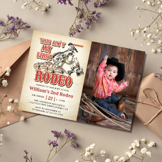 Invitation Western Ce n'est pas mon premier rodéo 2e annivers
