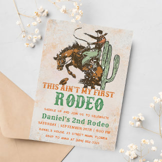 Invitation Western Ce n'est pas mon premier rodéo 2e annivers