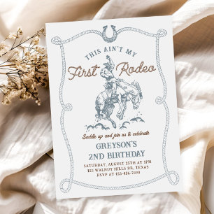 Invitation Western Ce n'est pas mon premier rodéo 2e annivers