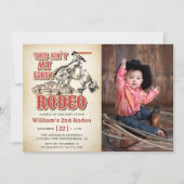 Invitation Western Ce n'est pas mon premier rodéo 2e annivers (Devant)