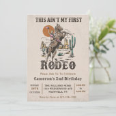 Invitation Western Ce n'est pas mon premier Rodeo Anniversair (Debout devant)