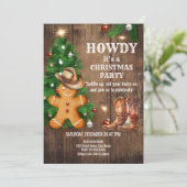 Invitation Western Christmas Gingerbread Cookies (Debout devant)