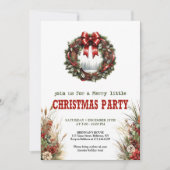 Invitation Western Christmas party invite with cowboy hat (Devant)