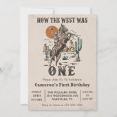 Invitation Western Comment l'Occident a été un 1er anniversai (Devant)