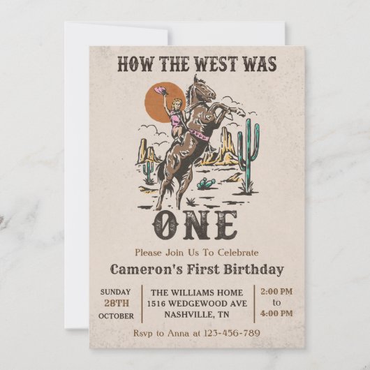 Invitation Western Comment l'Occident a été un 1er anniversai (Devant)