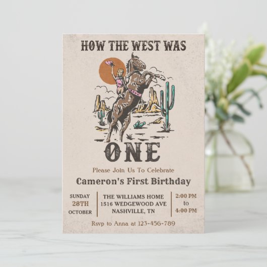 Invitation Western Comment l'Occident a été un 1er anniversai (Debout devant)