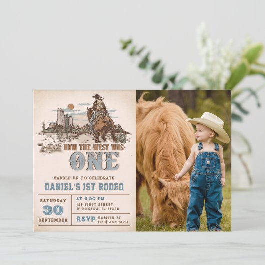 Invitation Western Comment l'Occident a été un 1er anniversai (Debout devant)