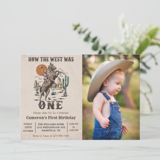 Invitation Western Comment l'Occident a été un 1er anniversai (Debout devant)