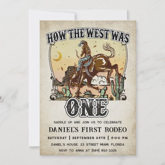 Invitation Western Comment l'Occident a été un 1er anniversai (Devant)