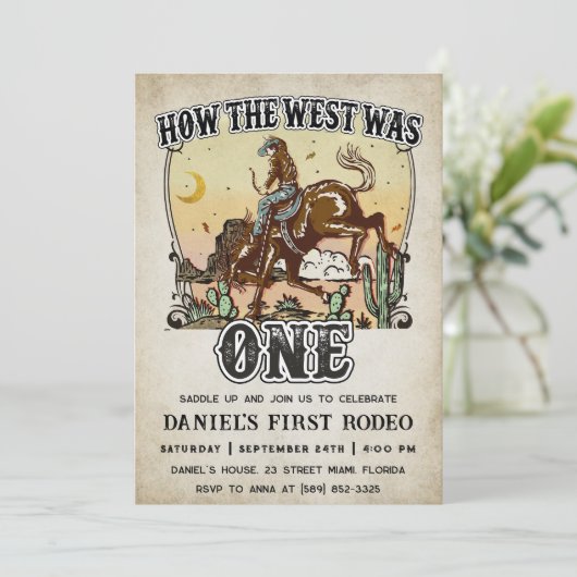 Invitation Western Comment l'Occident a été un 1er anniversai (Debout devant)