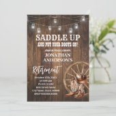 Invitation Western Country Boots Retirement Celebration (Debout devant)