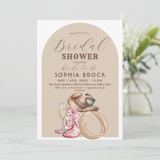 Invitation Western Country Bridal Shower (Debout devant)