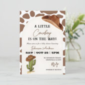 Invitation Western Country Cowboy Baby shower (Debout devant)
