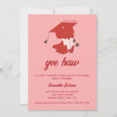 Invitation Western Country Cowboy Boots & Casquette Graduatio (Devant)