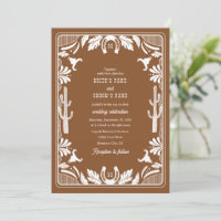 Western Country Cowboy Rustique Mariage Brown
