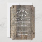 Invitation western country grange bois rustique Corporate Par (Devant)