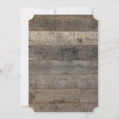 Invitation western country grange bois rustique Corporate Par (Dos)