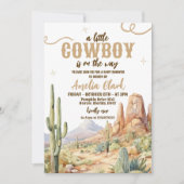 Invitation Western Cowboy Baby Shower Invite (Devant)