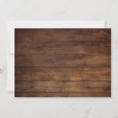 Invitation Western Cowboy Boot Bois Noël (Dos)