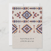 Invitation Western Cowboy Bull Rider Aztec fête d'anniversair (Dos)