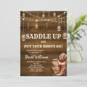 Invitation Western Cowboy fête d'anniversaire (Debout devant)