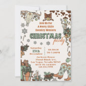 Invitation Western Cowboy Noël (Devant)