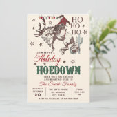 Invitation Western Cowboy Noël Holiday Hoedown party (Debout devant)