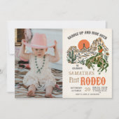 Invitation Western Cowboy Premier Rodéo 1er Anniversaire Phot (Devant)