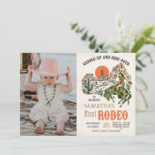 Invitation Western Cowboy Premier Rodéo 1er Anniversaire Phot (Debout devant)