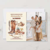 Invitation Western Cowboy Premier Rodéo Anniversaire (Devant)