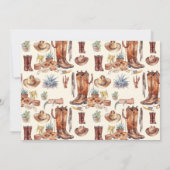 Invitation Western Cowboy Premier Rodéo Anniversaire (Dos)