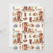 Invitation Western Cowboy Premier Rodéo Anniversaire (Dos)