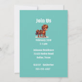 Invitation Western Cowboy Premier Rodéo Anniversaire Personna (Dos)